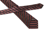 KITON Napoli Hand-Made Seven Fold Green Diagonal Striped Silk Tie NEW