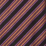 KITON Napoli Hand-Made Seven Fold Green Diagonal Striped Silk Tie NEW