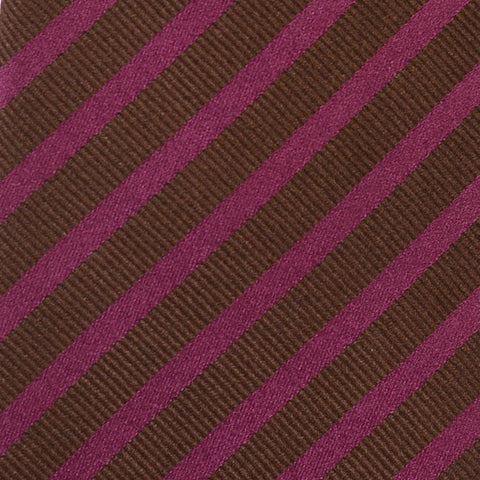 KITON Napoli Hand-Made Seven Fold Purple-Brown Diagonal Striped Silk Tie NEW - SARTORIALE - 4