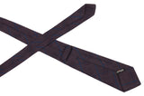 KITON Napoli Hand-Made Seven Fold Purple Wool-Silk Plaid Tartan Tie NEW