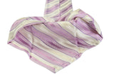 KITON Napoli Hand-Made Seven Fold White-Light Purple Rope Striped Silk Tie NEW - SARTORIALE - 2