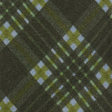 KITON Napoli Hand-Roll Seven Fold Green Plaid Cashmere Silk Unlined Tie NEW