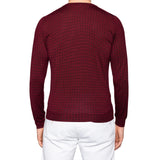 KITON Napoli Burgundy Cashmere-Silk V-Neck Sweater EU 50 NEW US M