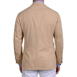 KITON Napoli Handmade Tan Cotton Twill Blazer Jacket EU 50 US 40