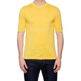 KITON Napoli Yellow Cotton Crewneck Short Sleeve T-Shirt EU 50 NEW US M