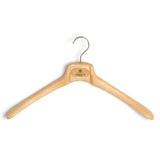 LUIGI BORRELLI Beige Plastic Wood Look Coat Hanger Set of 5 Size 46/XL