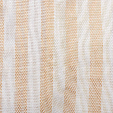 LUIGI BORRELLI Luxury Vintage Beige Striped Cotton Casual Shirt Size M US 15.75