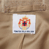 LUIGI BORRELLI Napoli Beige Windowpane Wool-Cotton Flannel Jacket 50 NEW US 40