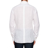 LUIGI BORRELLI "Luxury Vintage" Solid White Washed Linen Casual Shirt US L