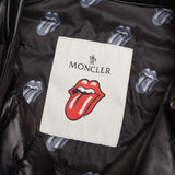 MONCLER x The Rolling Stones Capsule Collection Leather Biker Jacket Size 2 / M