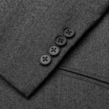 OZWALD BOATENG Savile Row Handmade Gray Wool Silk Peak Lapel Overcoat NEW
