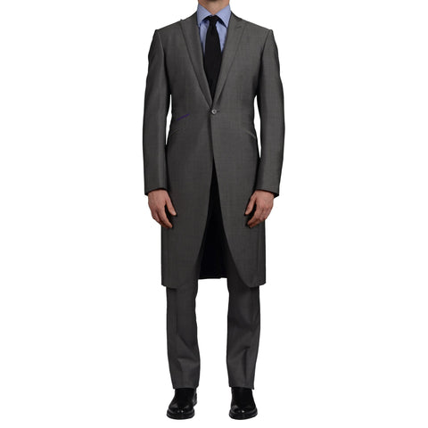OZWALD BOATENG Handmade Gray Wool-Mohair Morning Suit EU 54 NEW US 44