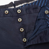 PT01 Pantaloni Navy Blue Garment Dyed Cotton Stretch Chino Pants EU 50 US 34