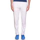 PT01 Pantaloni Torino White Cotton Stretch Chino Pants EU 50 US 34 Slim Fit