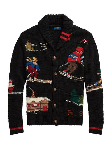 Polo Ralph Lauren "RL 83 Skier" Hand-Knit Cardigan Sweater NEW Limited