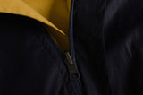 QUARTET PARMA Blue & Yellow Cotton Reversible Jacket EU 48 NEW US 38 Hidden Hood