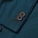 RUBINACCI Handmade Bespoke Green Wool Mohair DB Blazer Jacket EU 50 US 38 40
