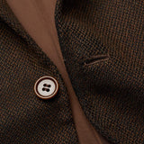 RUBINACCI LH Bespoke Brown Wool Cashmere Blazer Jacket EU 54 US 44 Athletic