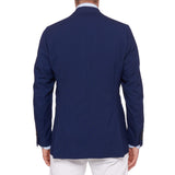 RUBINACCI LH Bespoke Hand-Stitched Blue Wool Mohair DB Jacket EU 50 US 40