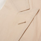 RUBINACCI LH Bespoke Hand-Stitched Ivory Cotton Linen DB Blazer Jacket 50 US 40