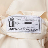 RUBINACCI LH Bespoke Hand-Stitched Ivory Cotton Linen DB Blazer Jacket 50 US 40
