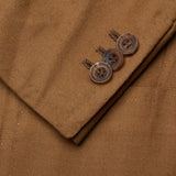 RUBINACCI LH Bespoke Hand-Stitched Khaki Wool Camelhair Jacket EU 50 NEW US 40