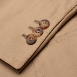 RUBINACCI LH Bespoke Hand-Stitched Tan Cotton Blazer Jacket EU 50 NEW US 40