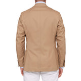 RUBINACCI LH Bespoke Hand-Stitched Tan Cotton Blazer Jacket EU 50 NEW US 40
