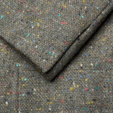 RUBINACCI LH Bespoke Hand Made Gray Donegal Wool Basic Coat EU 58 NEW US 48
