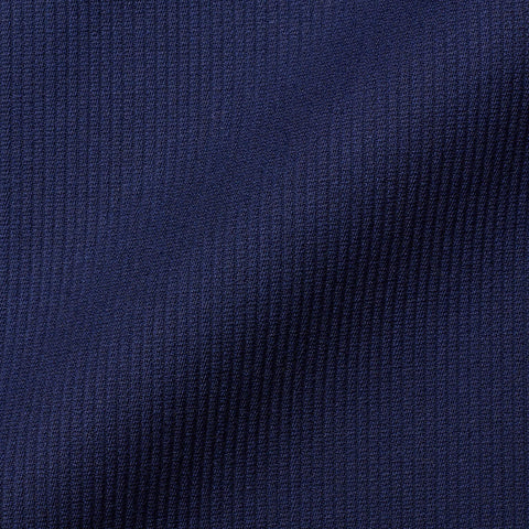 RUBINACCI LH Hand Made Bespoke Blue Cotton Poly Jersey Jacket EU 52 Short US 42