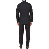 RUBINACCI LH Hand Made Bespoke Dark Gray Herringbone Wool DB Suit 50 NEW US 40