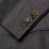 RUBINACCI LH Hand Made Bespoke Gray Flannel Wool Blazer Jacket EU 50 NEW US 40