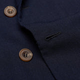 RUBINACCI LH Hand Made Bespoke Navy Blue Mohair DB Jacket EU 48 NEW US 38