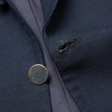 RUBINACCI LH Hand Made Bespoke Navy Blue Wool Blazer Jacket EU 52 US 42