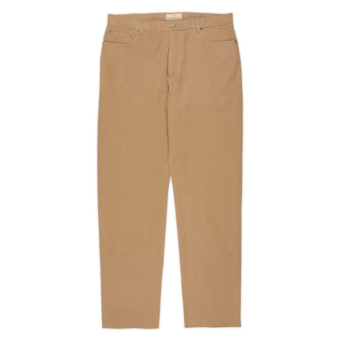 RUBINACCI Napoli Solid Khaki Cotton Jeans Pants Straight Classic Fit 56 NEW US 4