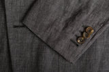 RUBINACCI Handmade Bespoke Gray Linen Blazer Jacket EU 50 US 38 40