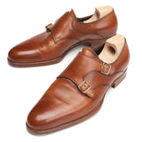 SAINT CRISPIN'S MOD 505 Brown Leather Double Monk Dress Shoes 6.5E US 7 Trees