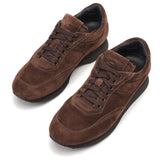 SANTONI Brown Suede Leather Lace-up Sneaker Shoes IT 6.5 NEW US 7.5