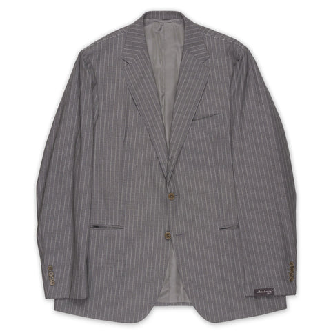 SARTORIO Napoli by KITON Gray Striped Wool Blazer Jacket EU 52 NEW US 42
