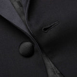 SARTORIA CASTANGIA Black Wool Super 100's Peak Lapel Dinner Jacket 60 NEW US 50