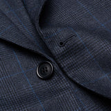 SARTORIA CHIAIA Bespoke Blue Prince of Wales Wool Cashmere Jacket 50 NEW 40