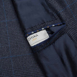SARTORIA CHIAIA Bespoke Blue Prince of Wales Wool Cashmere Jacket 50 NEW 40