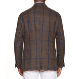 SARTORIA CHIAIA Bespoke Handmade Brown Plaid Wool-Cashmere Jacket 54 NEW 44