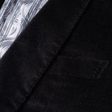 SARTORIA CASTANGIA Black Cotton Velvet Shawl Collar Jacket Silk Lining 50 NEW 40