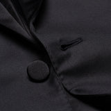 SARTORIA CASTANGIA Black Wool Super 130's Peak Lapel Tuxedo Suit 58 NEW US 48