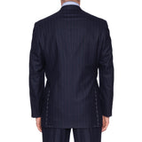 SARTORIA CASTANGIA Blue Striped Wool Super 150's Peak Lapel Suit 50 NEW US 40