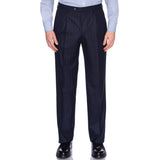 SARTORIA CASTANGIA Blue Striped Wool Super 150's Peak Lapel Suit 50 NEW US 40