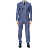 SARTORIA CASTANGIA Blue Wool-Mohair DB Suit EU 50 NEW US 40