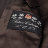 SARTORIA CASTANGIA Handmade Brown Striped Wool Super 120's Suit NEW