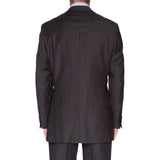 SARTORIA CASTANGIA Diplomat Brown Striped Wool Super 130's Suit EU 52 NEW US 42